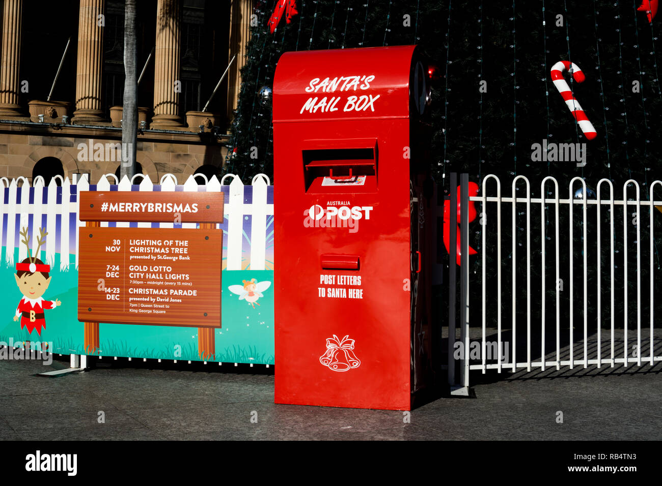 Santa`s Mail Box, King Square, Brisbane, Queensland, Australia